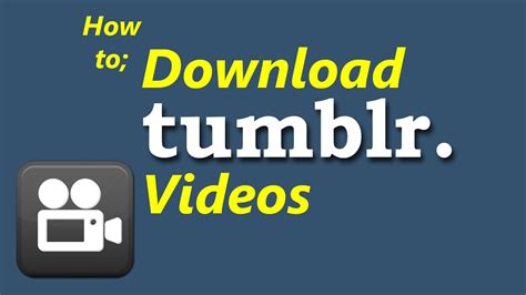 - <b>Download</b> <b>videos</b> to your phone storage. . Download tumblr videos